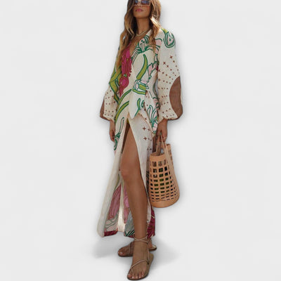 Tracey - Maxikleid mit Taillengürtel