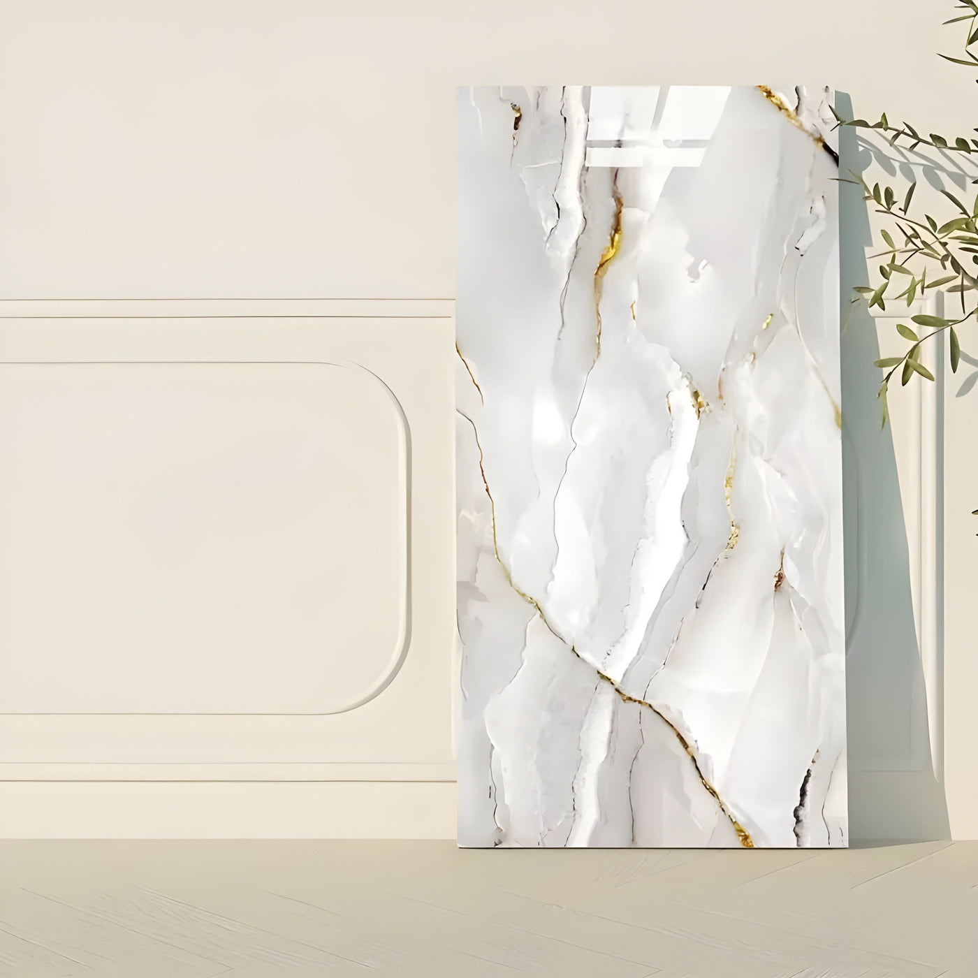 VinylVue Wallpaper - Wasserdichte selbstklebende 3D-Marmor-Tapete