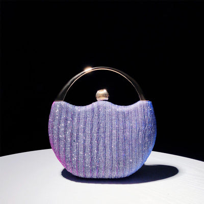 Schicke Texturierte Clutch mit Metallgriff Detail Für Damen