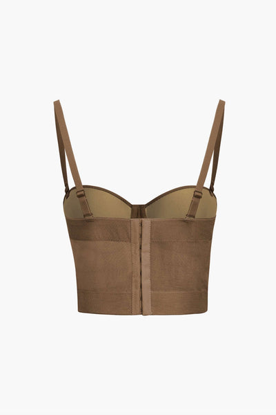 Ida | Figurbetontes Bustier-Top mit Bügel-Cups und transparenter Mesh-Struktur