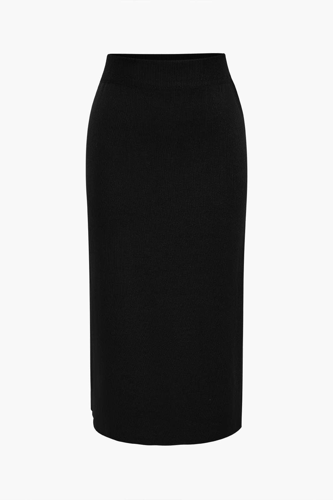 Amelie | Elegantes Strick-Set mit Peplum-Top & Bleistiftrock