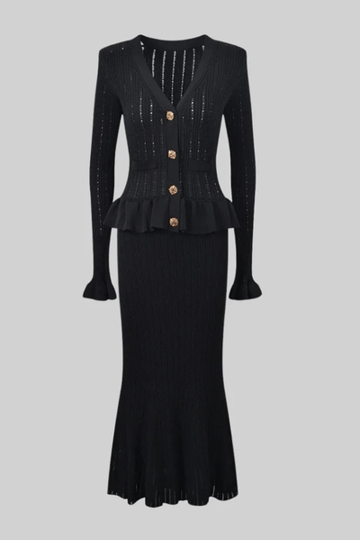 Victoria | Eleganter Strick-Zweiteiler – Klassische Eleganz für jeden Anlass