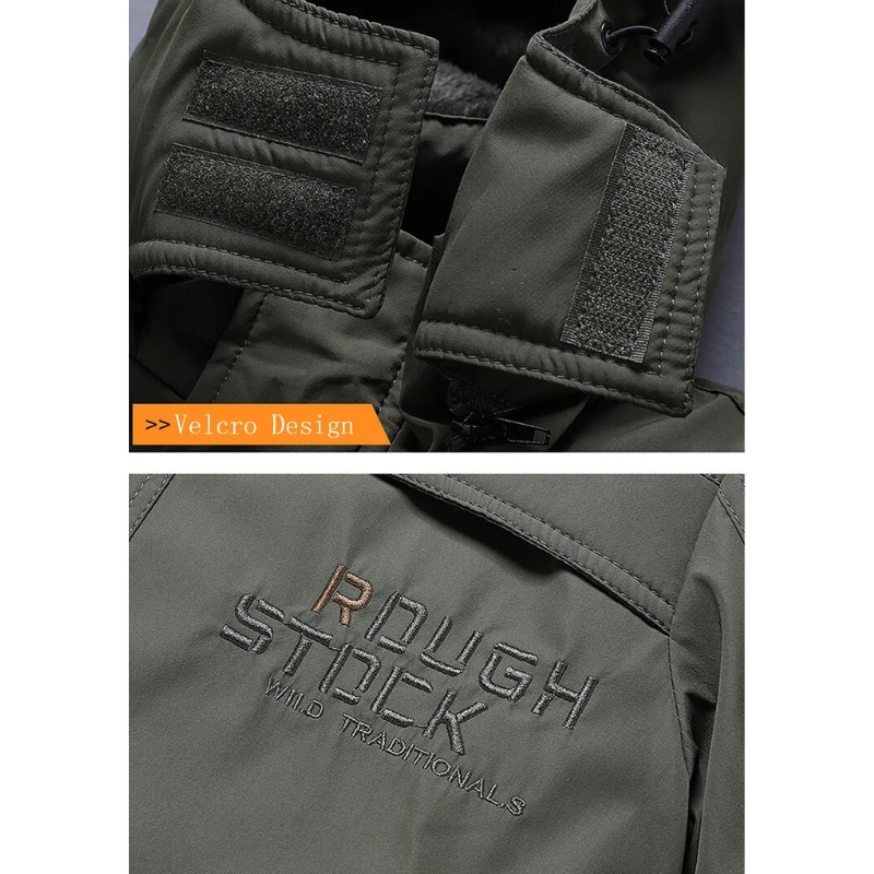 Warme Winterjacke mit Kapuze für Männer