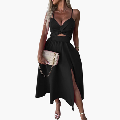 Elegantes Midikleid für Damen – Sommerkleid mit Trägern