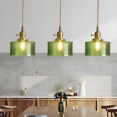 CrystalWave Light – Retro Kurze Zylinder LED Pendelleuchte