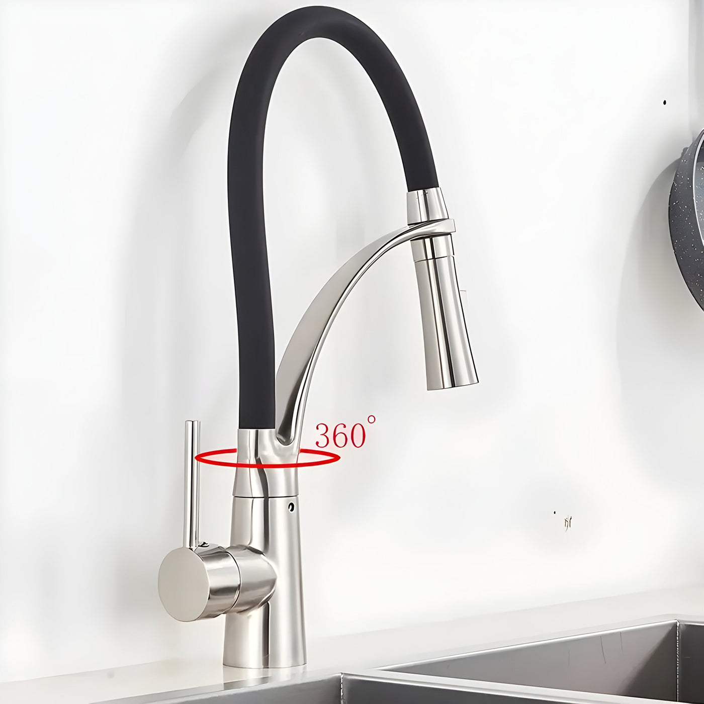 LuxSpout - Moderner 360°-Edelstahl-Auslaufhahn