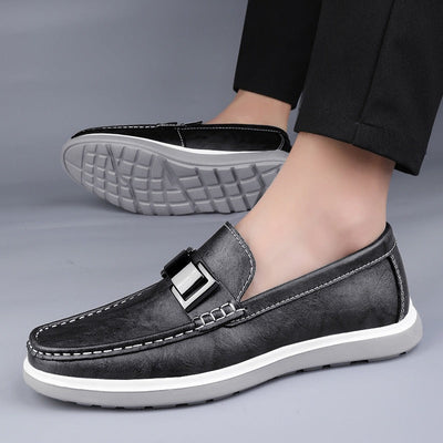 Elegante Herren-Slipper aus braunem Leder im britischen Stil - Weston
