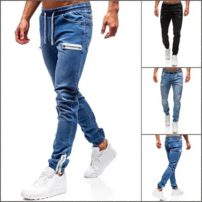 Denim-Jogginghose mit Kordelzug für Herren