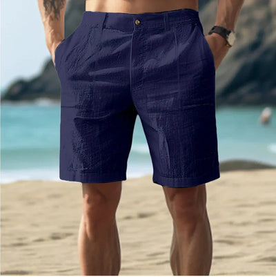 Sommer Leinen Shorts mit Taschen für Männer