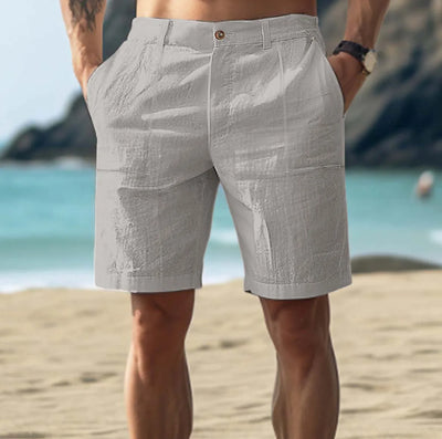 Sommer Leinen Shorts mit Taschen für Männer