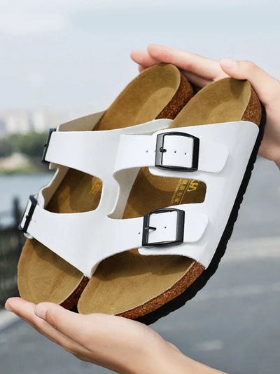 Doppelriemen-Korksandalen für Herren