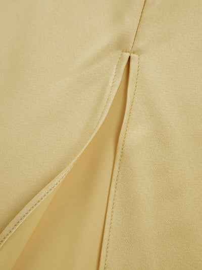 Oceane Langes Kleid mit offenem Rücken und Satinschlitz