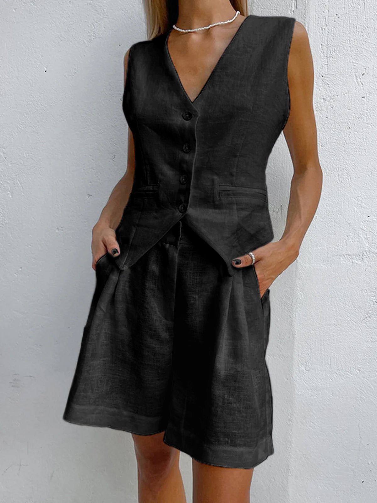 Xenia - Schicke ärmellose Weste und Hose für Damen