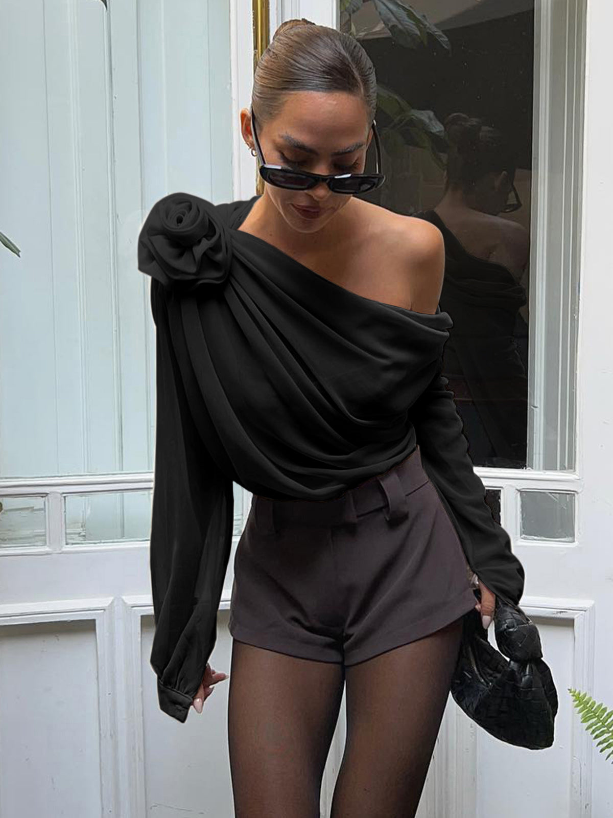 Amalina | Asymmetrische Bluse mit einer Schulter