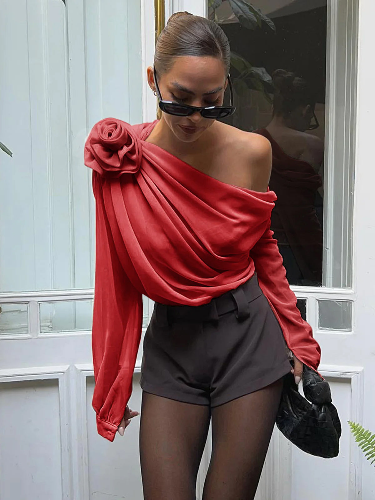 Amalina | Asymmetrische Bluse mit einer Schulter