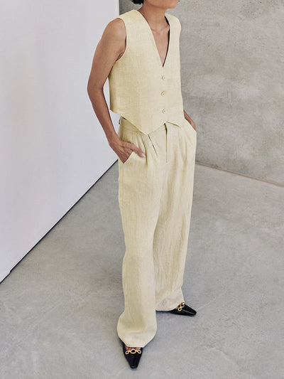 Emilia - Set aus ärmelloser Weste und Hose