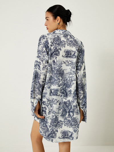 Gilda - Dreiteiliges Shorts-Set mit Blumendruck