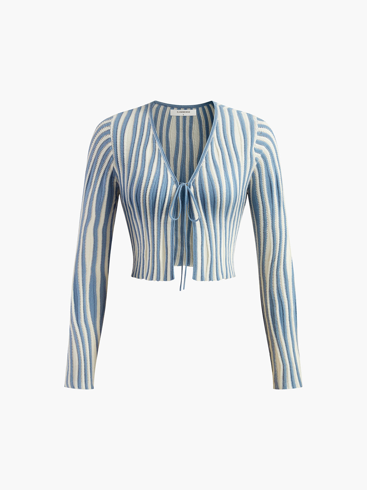 Gestreifter Cropped Cardigan trendig & verspielt für Frauen