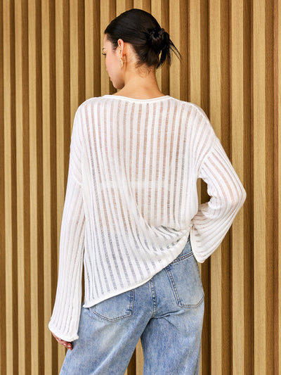 Transparenter Stricktop mit luftiger Eleganz für Frauen