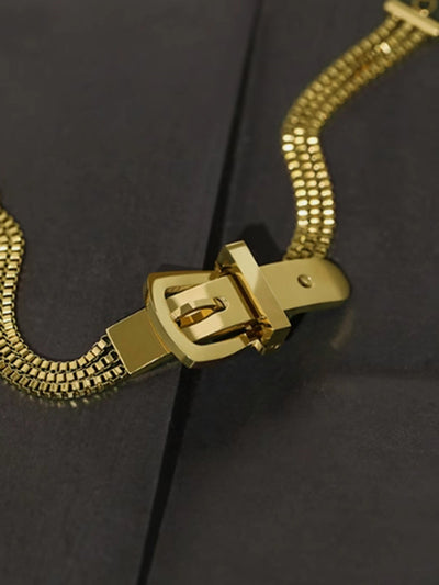 Stilvolles vergoldetes Gliederarmband Für Damen