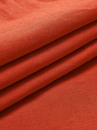 Clarise - Kurzes Kleid mit V-Ausschnitt aus Baumwolle und Leinen