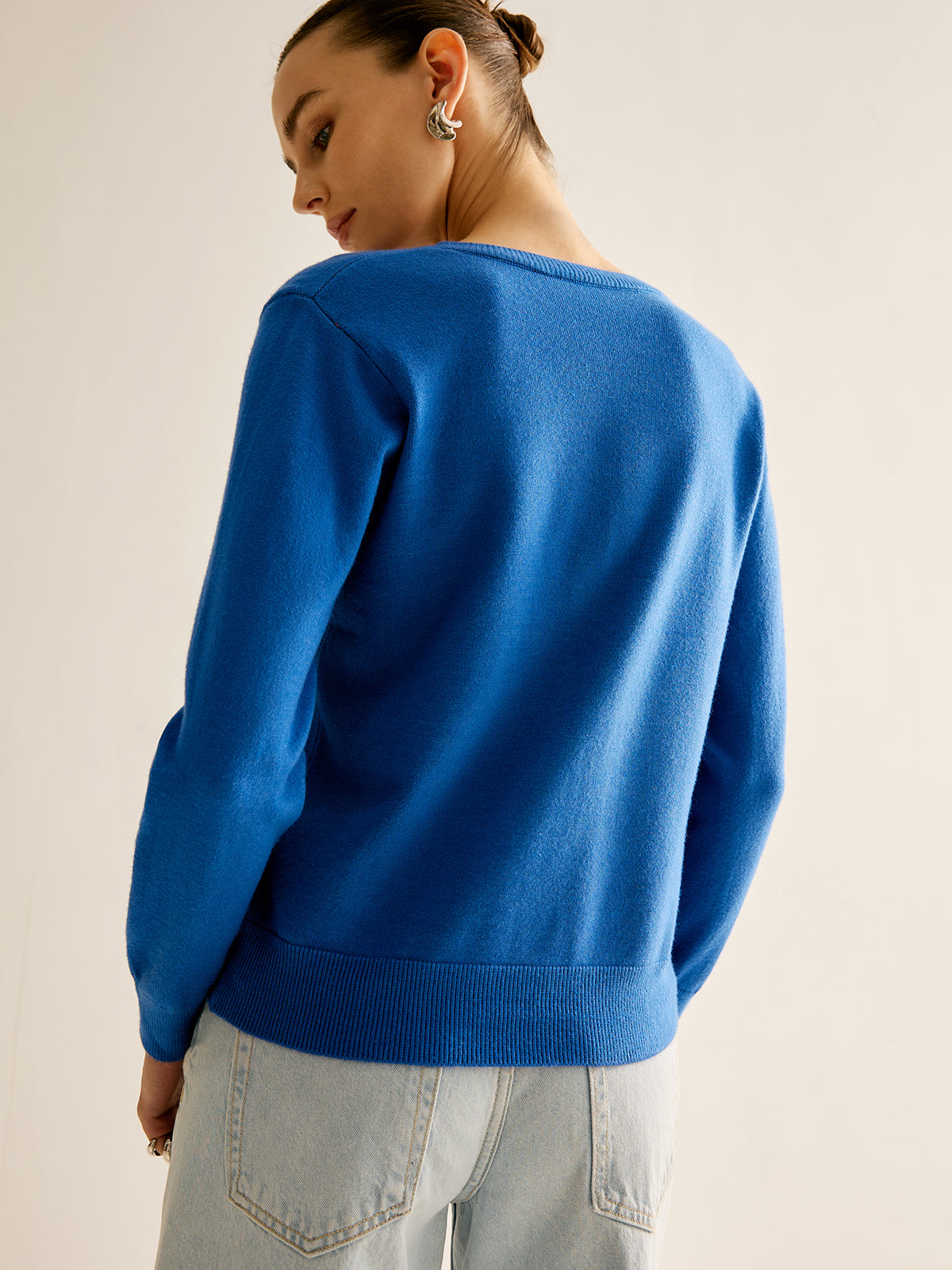 Klassischer Strick Cardigan mit subtiler Eleganz für Damen