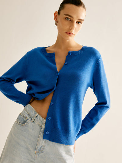 Klassischer Strick Cardigan mit subtiler Eleganz für Damen