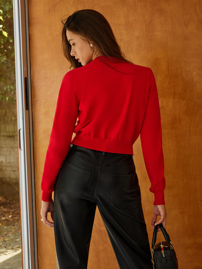 Cropped Cardigan mit Stickerei verspielt & modisch für Frauen