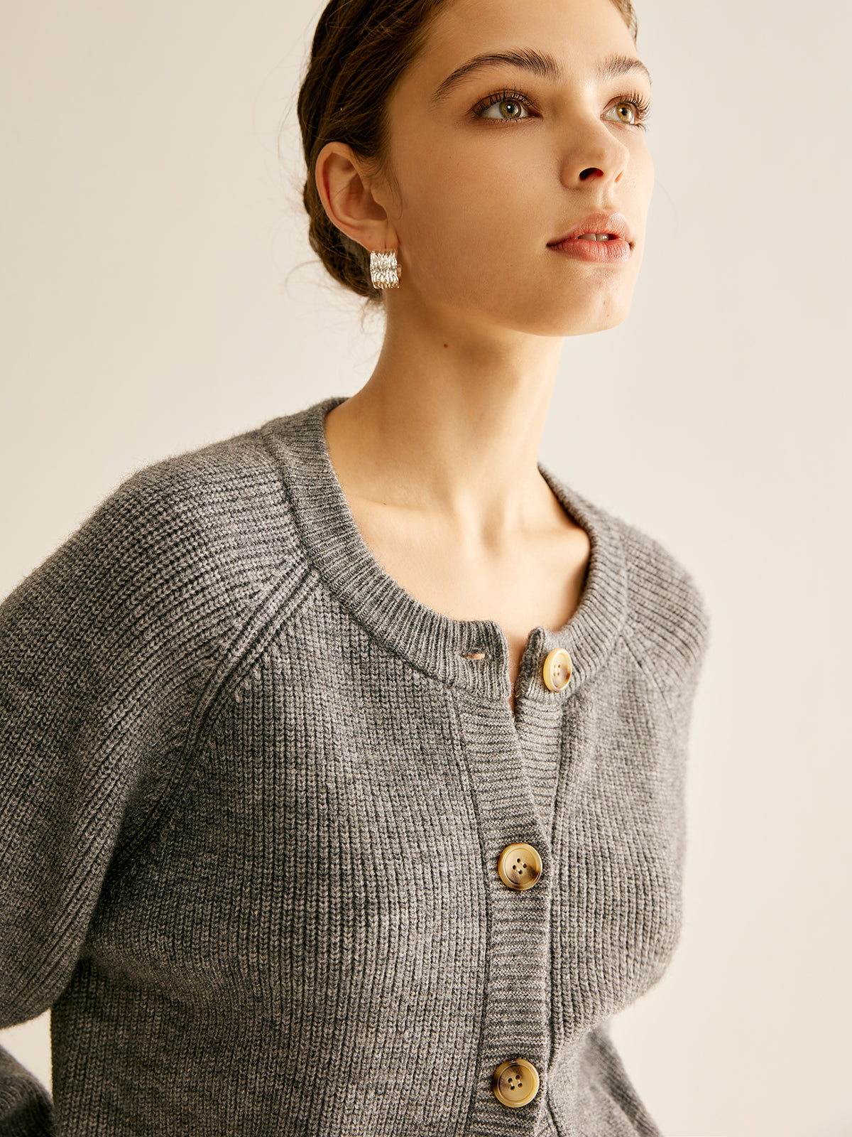 Strickcardigan mit Knopfleiste lässig & bequem für Frauen