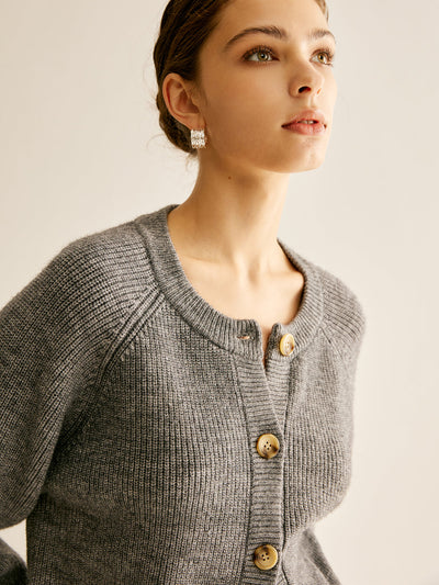 Strickcardigan mit Knopfleiste lässig & bequem für Frauen