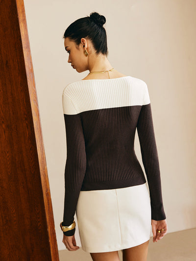 Cardigan mit Colorblock Design modernem Chic für Frauen