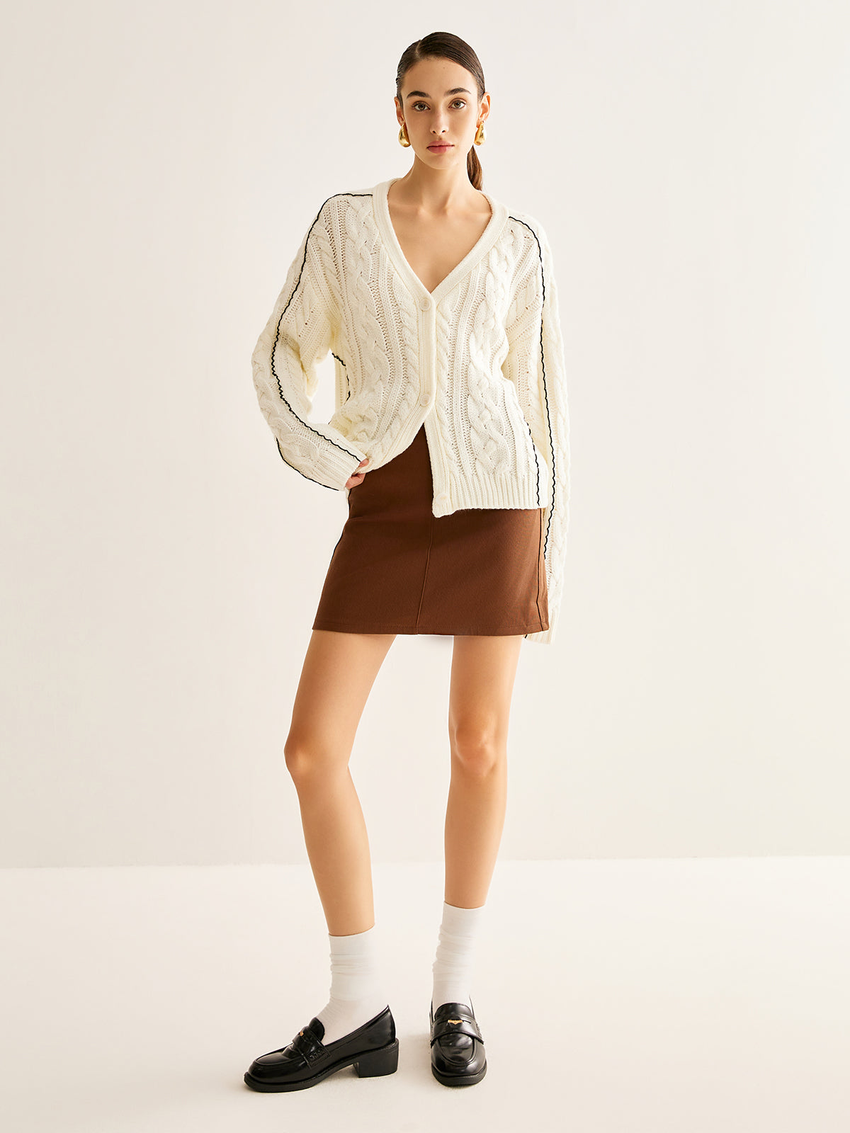 Zopfstrick Cardigan klassisch & warm für Frauen