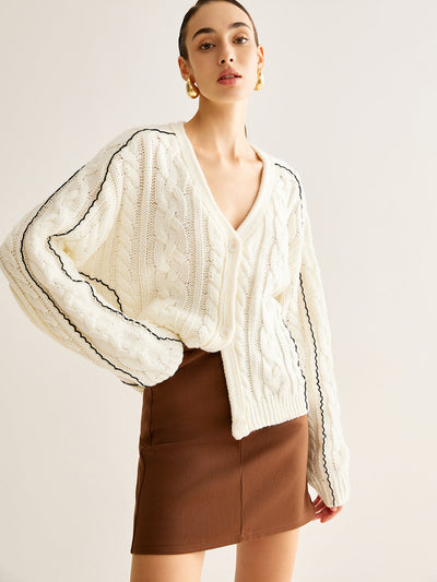 Zopfstrick Cardigan klassisch & warm für Frauen