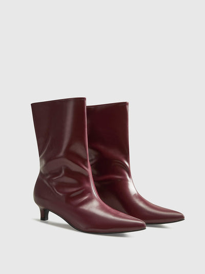 Elegante Stiefeletten in Bordeaux – Zeitlos & Stilvoll