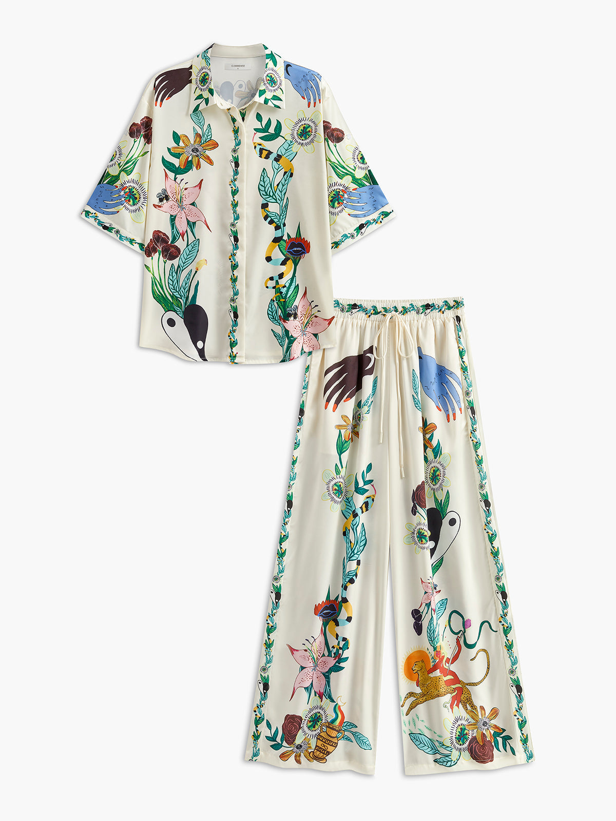 Carlota - Hosenset mit Blumendruck