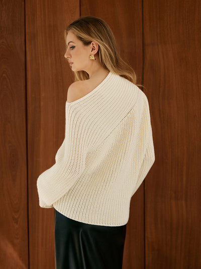 Oversized Strickpullover mit lässiger Eleganz und warmem Garn für Frauen