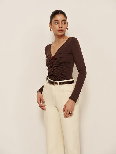 Figurbetontes Top mit minimalistischer Eleganz für Frauen