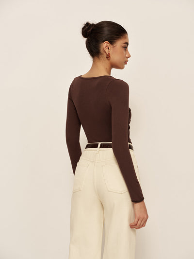 Figurbetontes Top mit minimalistischer Eleganz für Frauen