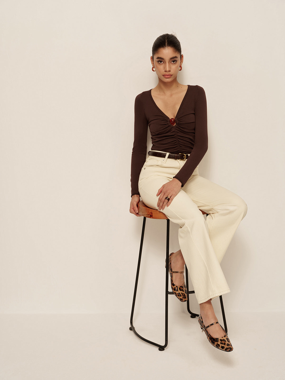 Figurbetontes Top mit minimalistischer Eleganz für Frauen