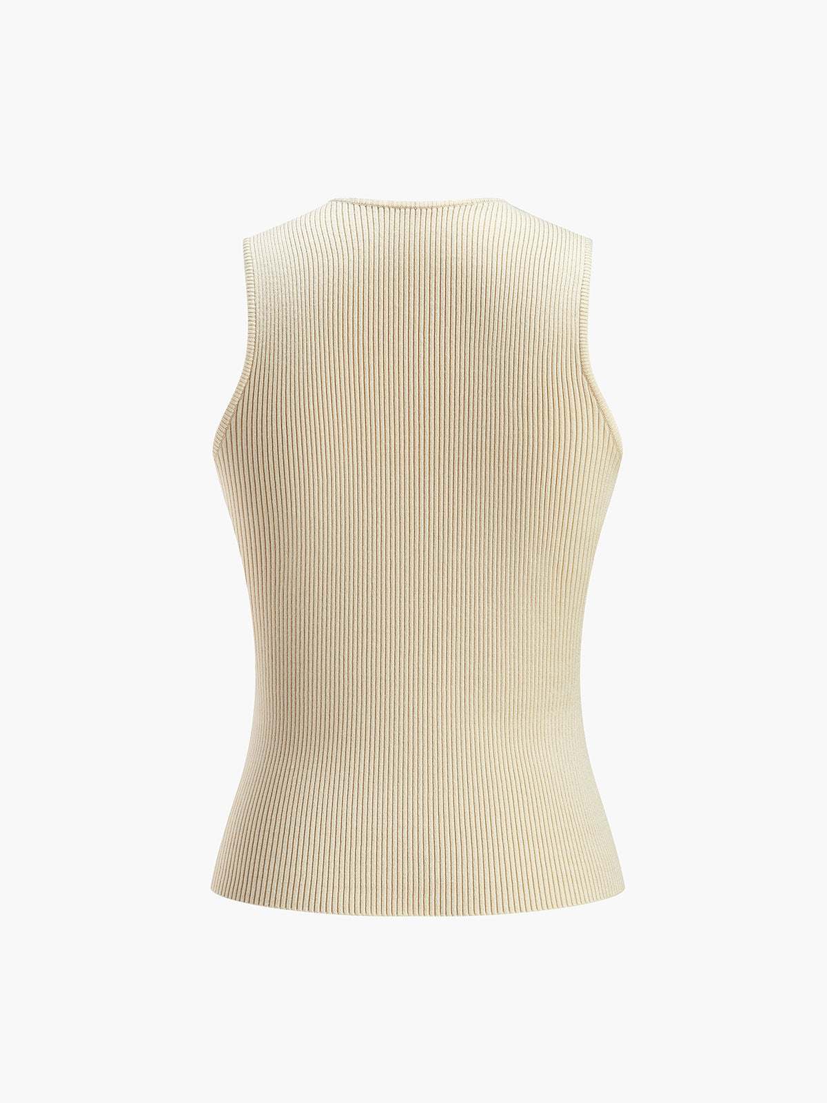 Marie | Ärmelloses Bodycon Rippenstrick Tank Top