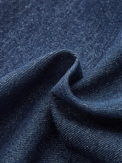 Alessia - Ärmelloses Denim-Kleid mit V-Ausschnitt und Knopfleiste