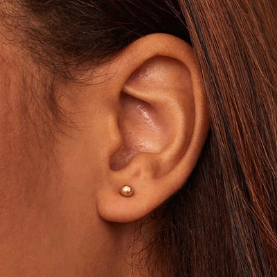 Goldene Ball-Ohrringe