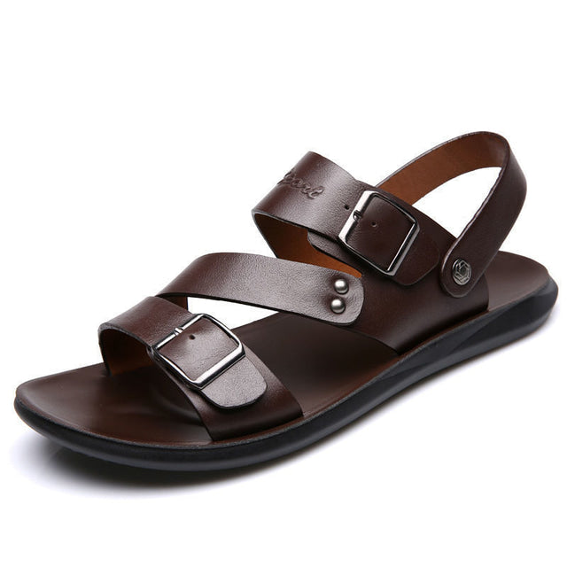 Benno - Entspannte Strandsandalen aus Leder