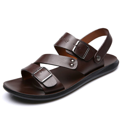 Benno - Entspannte Strandsandalen aus Leder