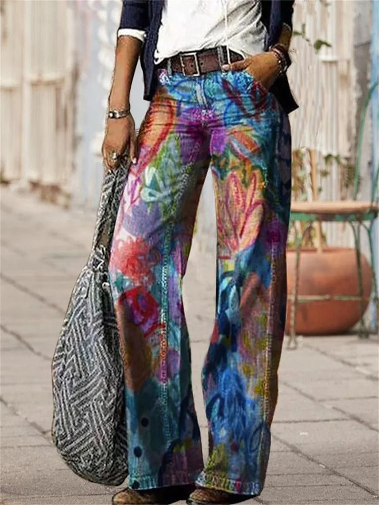 Bettina - Hochwertige Baumwoll-Twill-Denim-Hose