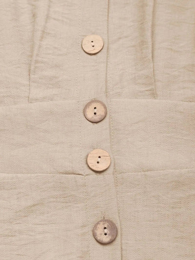 Bianca – Button Bloom Jumpsuit Damen Weites Bein Stilvoll