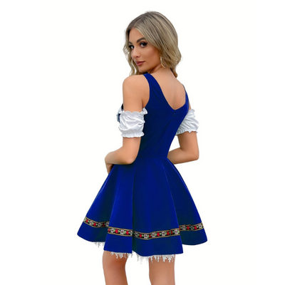 Blaues Oktoberfest Mini Dirndl