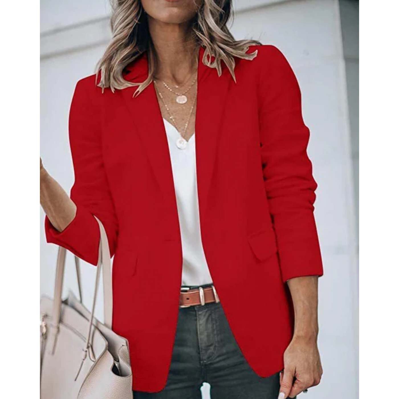 Unifarbener Blazer für Frauen