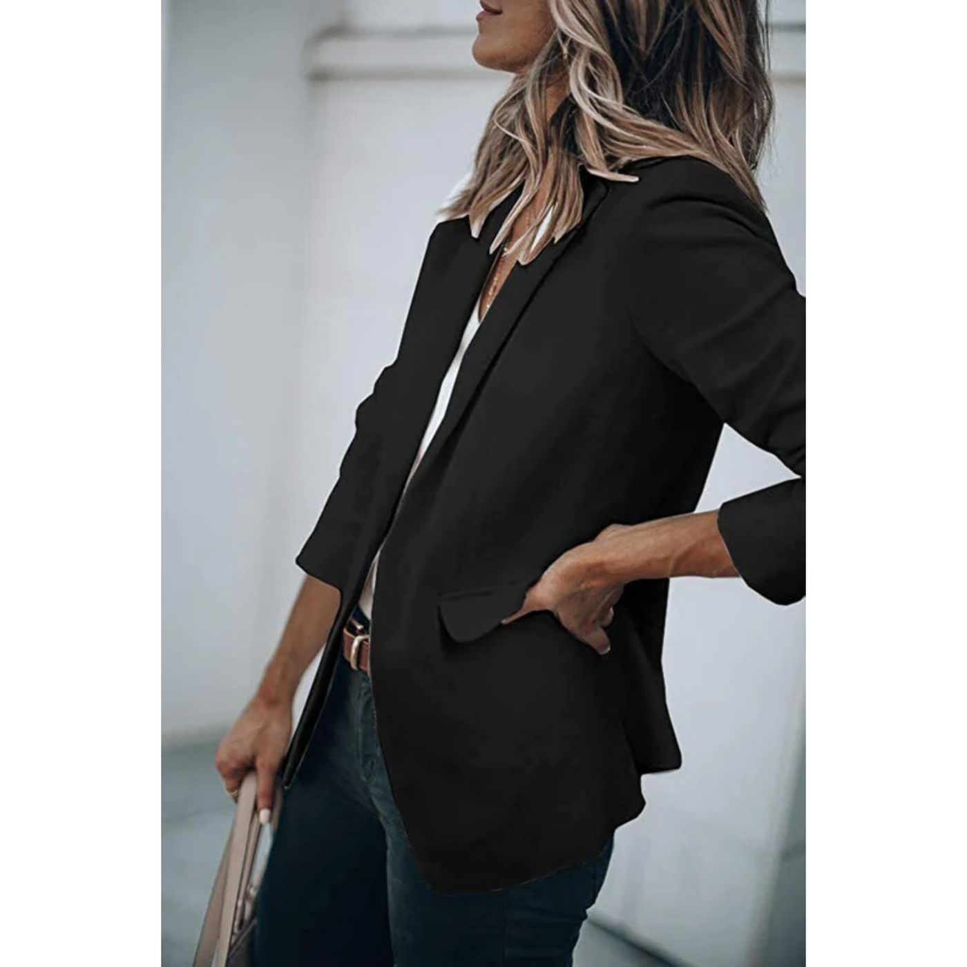 Unifarbener Blazer für Frauen