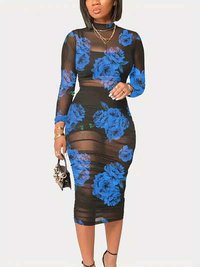 Geblümtes Strandkleid mit entspannter Ausstrahlung für Damen